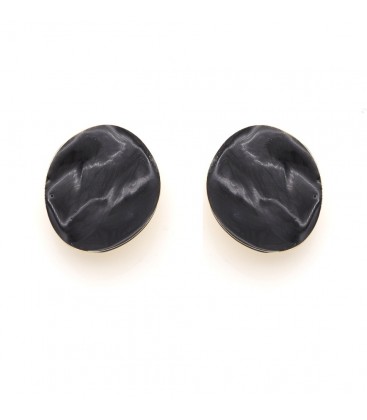 Oorclips zwart met een goudkleur achterkant