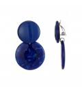 Oorclips in diepblauw met gemarmerde afwerking