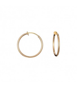 Oorclips goudkleurige ronde clips, tijdloos