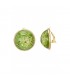 Oorclips met frisse groen tinten en goudkleurige rand